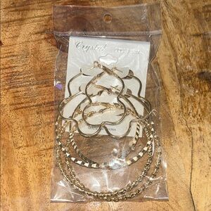 Gold Hoop Earrings set of 3